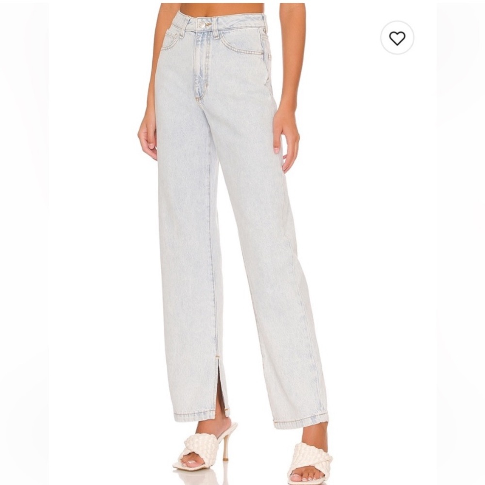 WeWoreWhat mom indigo comfort slit straight Jean